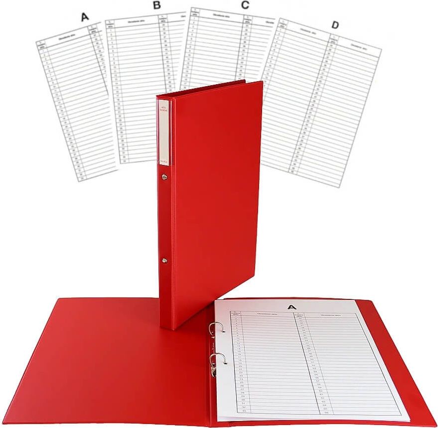 Segregator Biurfol 2-ringowy A4 30mm czerwony (5907214105574)