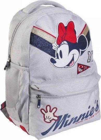 Minnie Mouse Plecak szkolny Minnie Mouse Jasnoszary (30 x 13 x 44 cm)