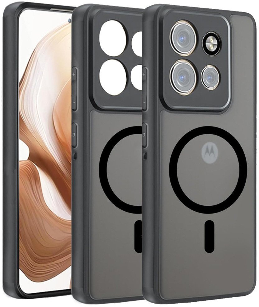 Matowe etui Supero Magmat Magsafe do Motorola Edge 50 Neo, czarne