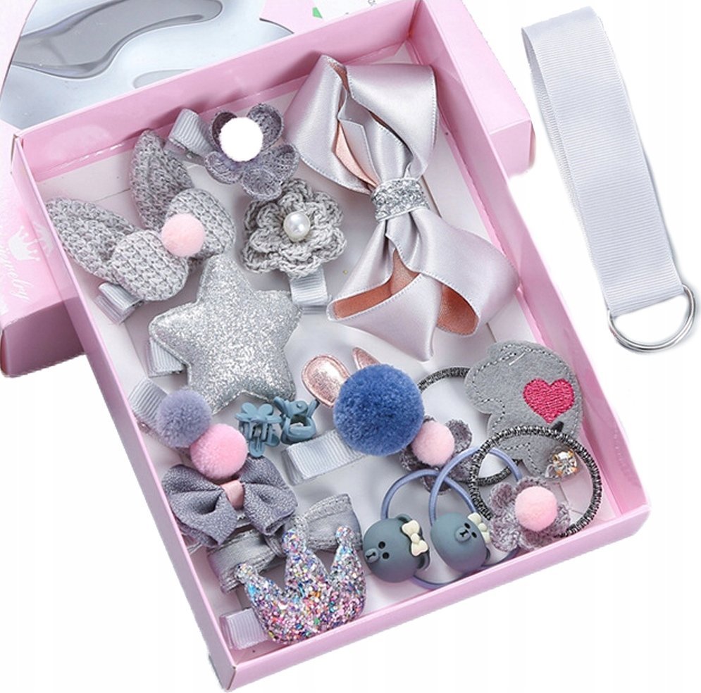 Korbi ZESTAW DZIEWCZYNKI GUMKI WŁOSÓW SPINKI PREZENT 4