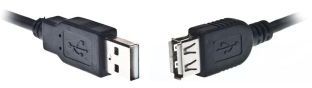 Kabel USB Gembird USB-A - USB-A 0.75 m Czarny (CC-USB2-AMAF-75CM/300-BK)
