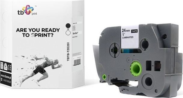 TB Print Taśma TBTB-TZE251 Brother Czarny na Białym 24x8mm 1szt.