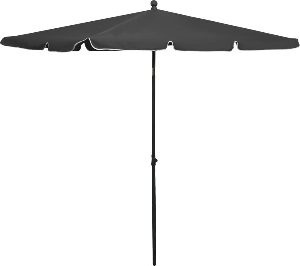 vidaXL Parasol ogrodowy na słupku, 210x140 cm, antracytowy