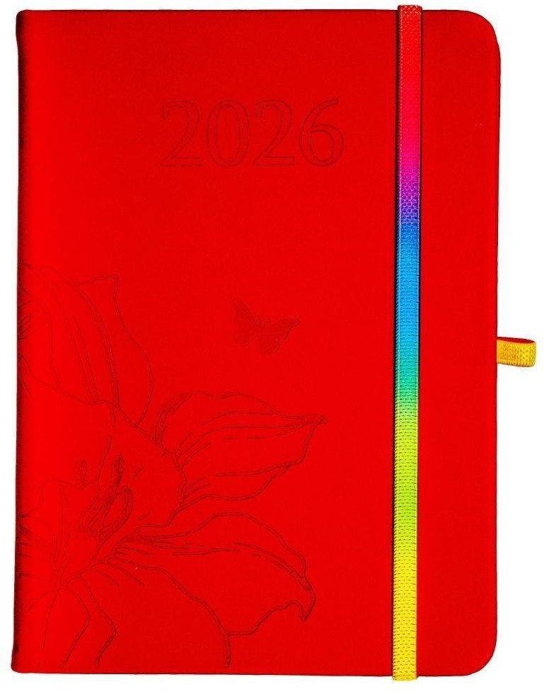 Kalendarz 2026 B6 tyg. Hip Hop czerwony
