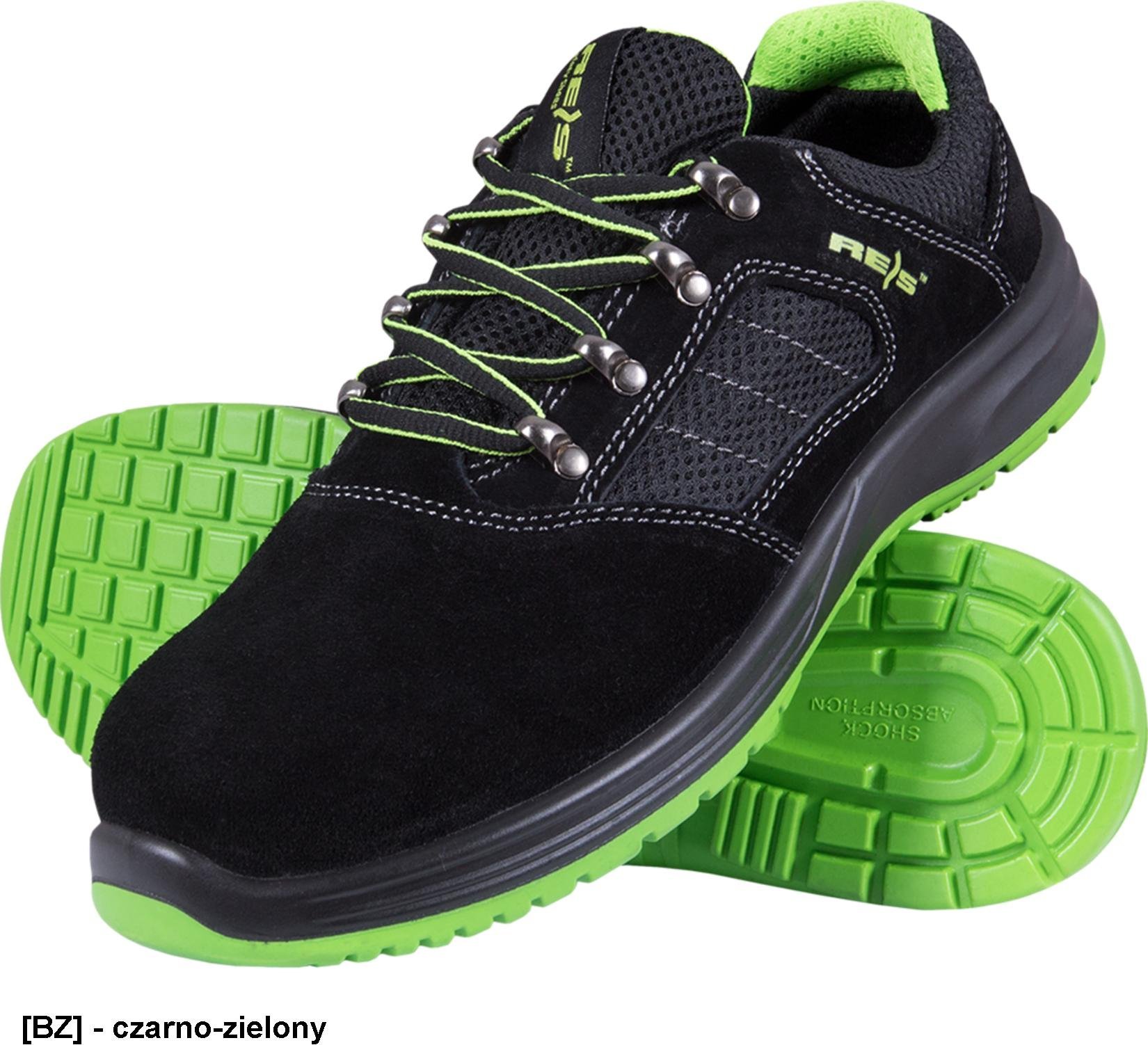 R.E.I.S. BRSTORK-P S1 SRC - PÓŁBUTY BEZPIECZNE, KOMPOZYTOWY PODNOSEK, - czarno-zielony 44