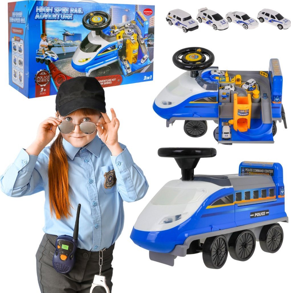 ProNice JEŹDZIK Z PARKINGIEM 2W1 POLICJA NIEBIESKA