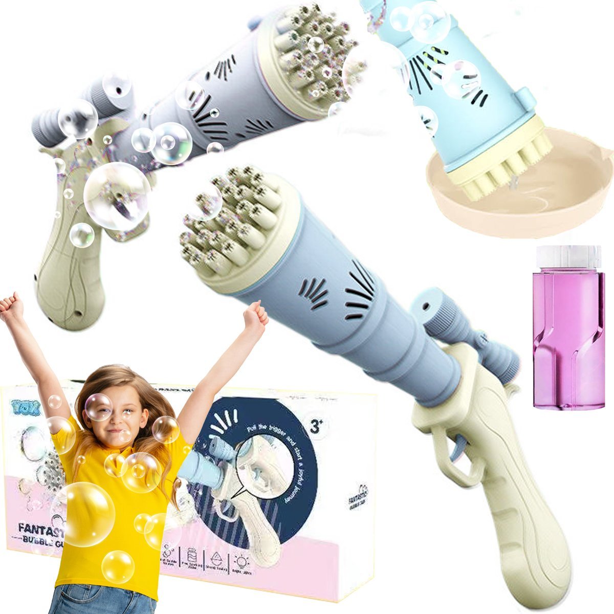 Heckermann Zabawka pistolet do baniek Heckermann 777-50 Niebieski