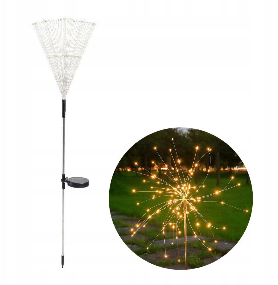 Lampka SOLARNA Ogrodowa KOLOROWA Fajerwerki 200 LED ŚWIĄTECZNA DEKORACYJNA