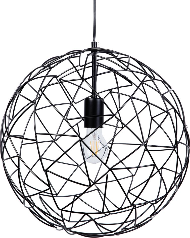 Lampa wisząca Beliani Lampa wisząca metalowa czarna LEMME