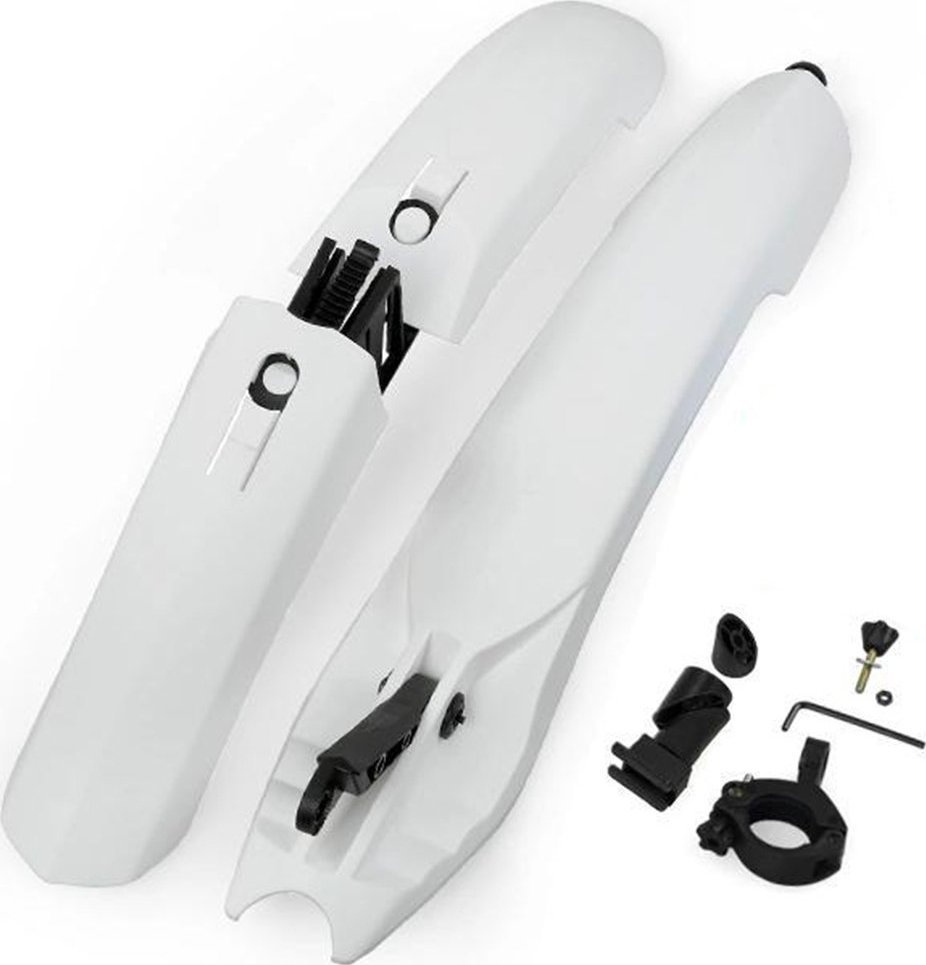 Korbi BŁOTNIKI ROWEROWE WACHLARZE LED 26 27 28 29 BIAŁY