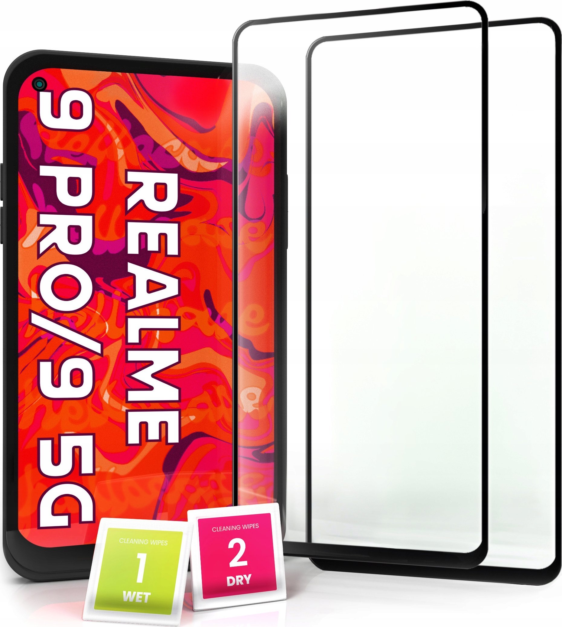 Hello Case 2-pak Szkło Hartowane do Realme 9 PRO / 9 5G Ochronne Pełne Na cały ekran