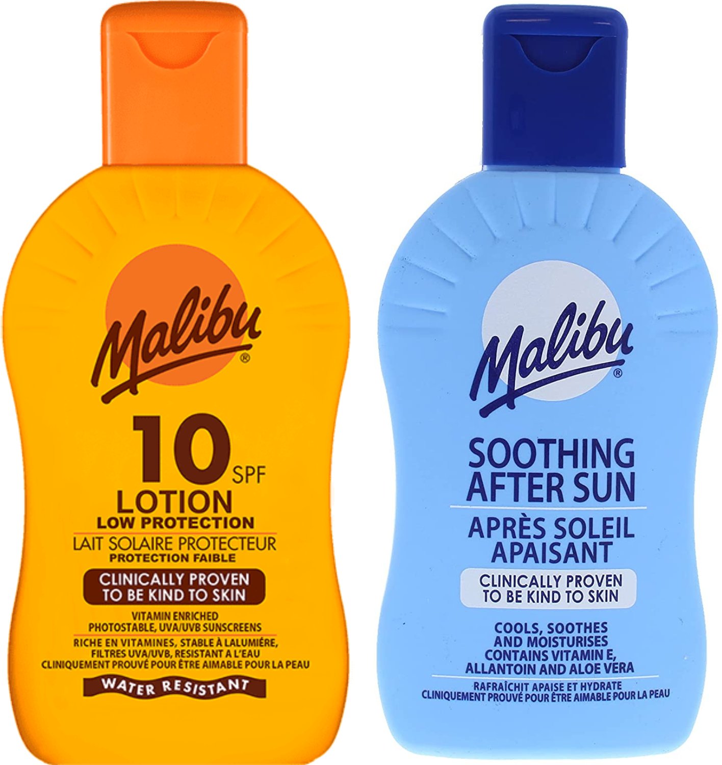 Malibu SPF10 Ochronny Balsam 200ml + Balsam Po Opalaniu 200ml