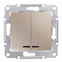 Schneider Electric Łącznik świecznikowy z podświetleniem 10ax satyna SDN0300368