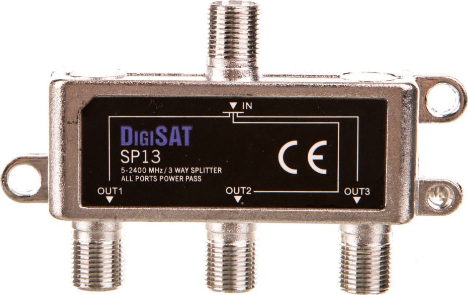 Antena RTV DigiSAT Rozgałęźnik sygnału RTV GN-3GN SP13 DigiSat 5-2400MHz 77-216#
