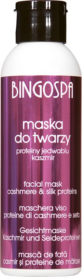 BingoSpa Maseczka do twarzy z proteinami kaszmiru i jedwabiu