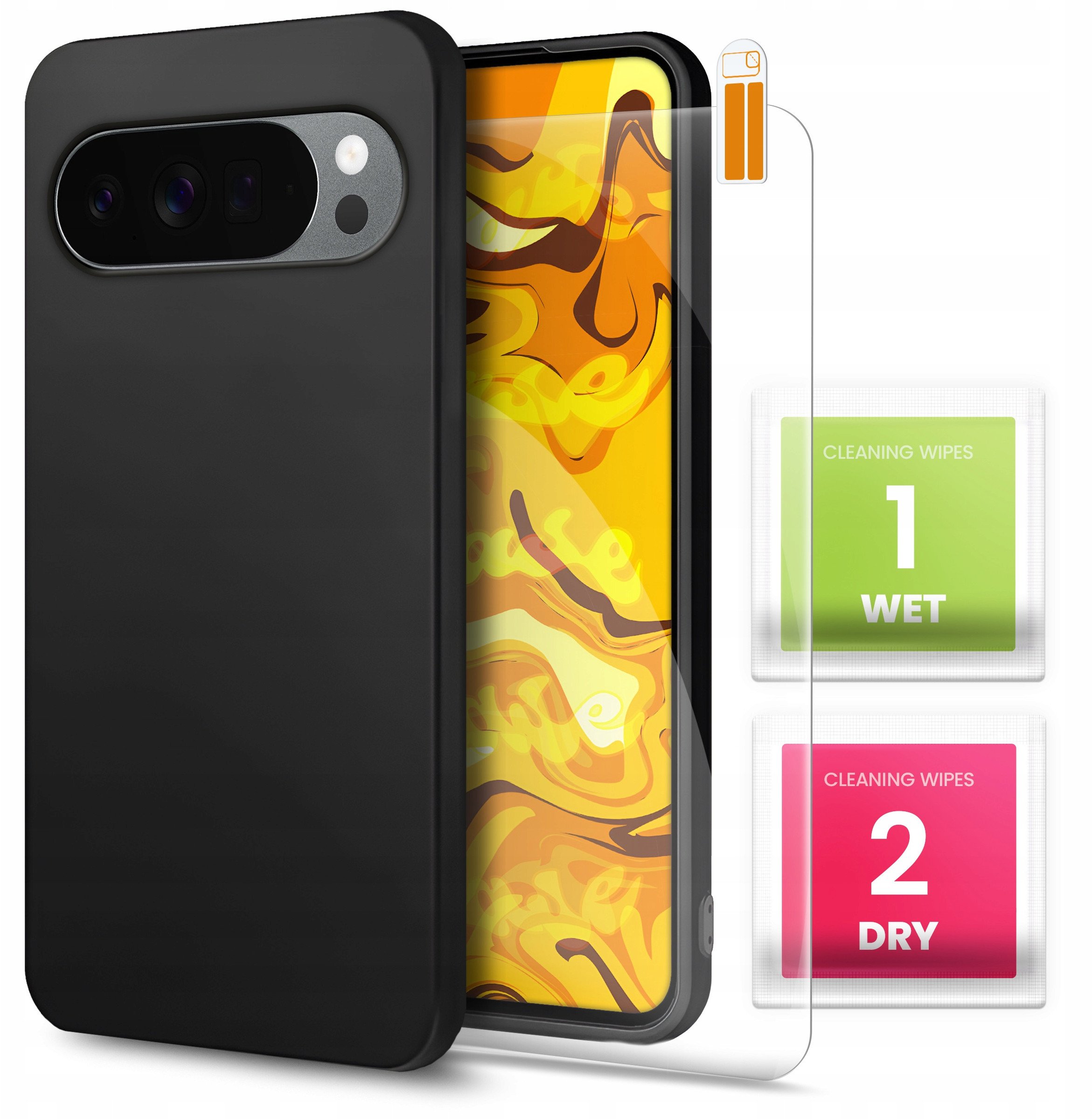 Hello Case Etui do Google Pixel 10 Pro XL (Czarny, Matowy, Obudowa, Silikon) SZKŁO