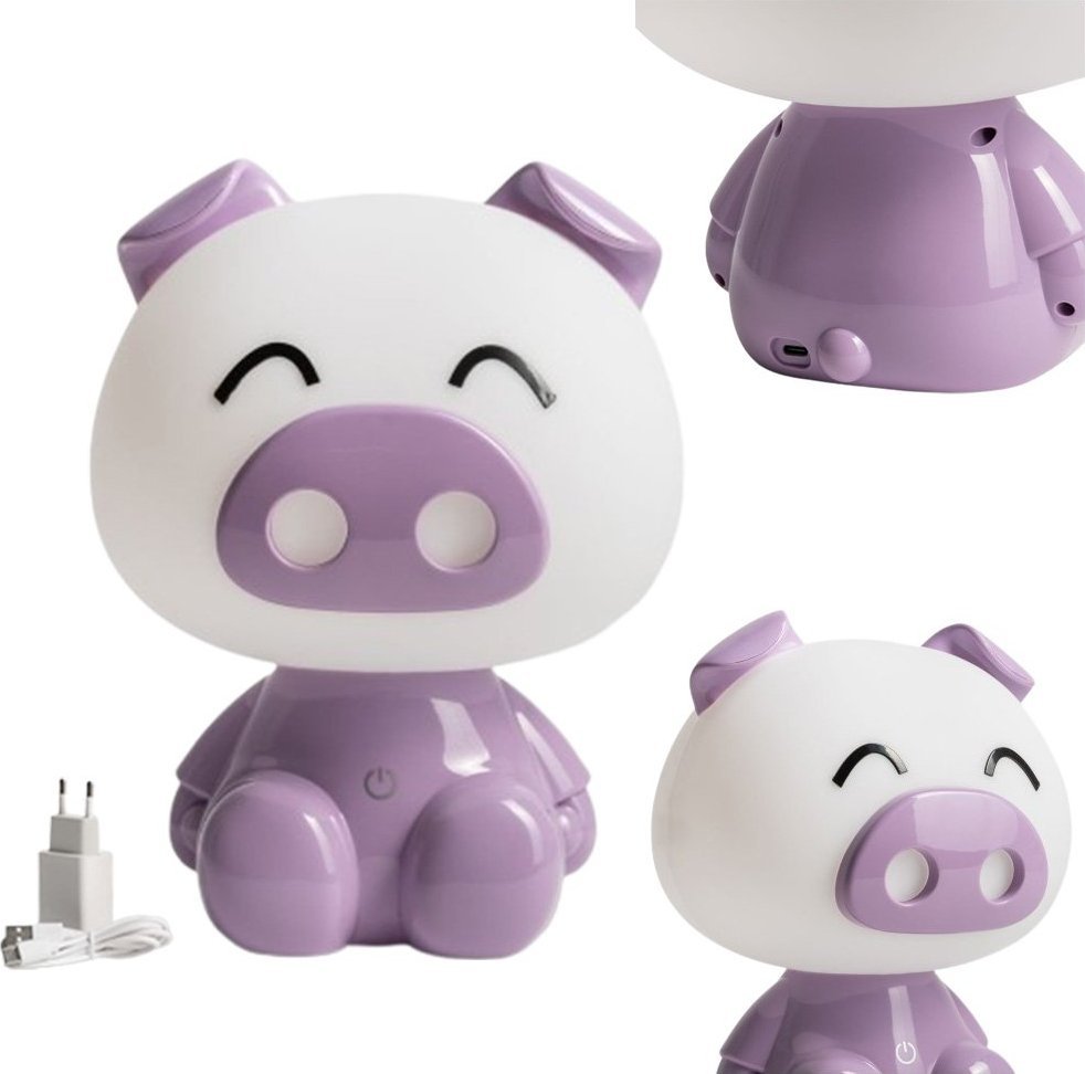 Zumaline Lampa stołowa dziecięca LED 3W ŚWINKA KDR-603B-PE Zuma Line