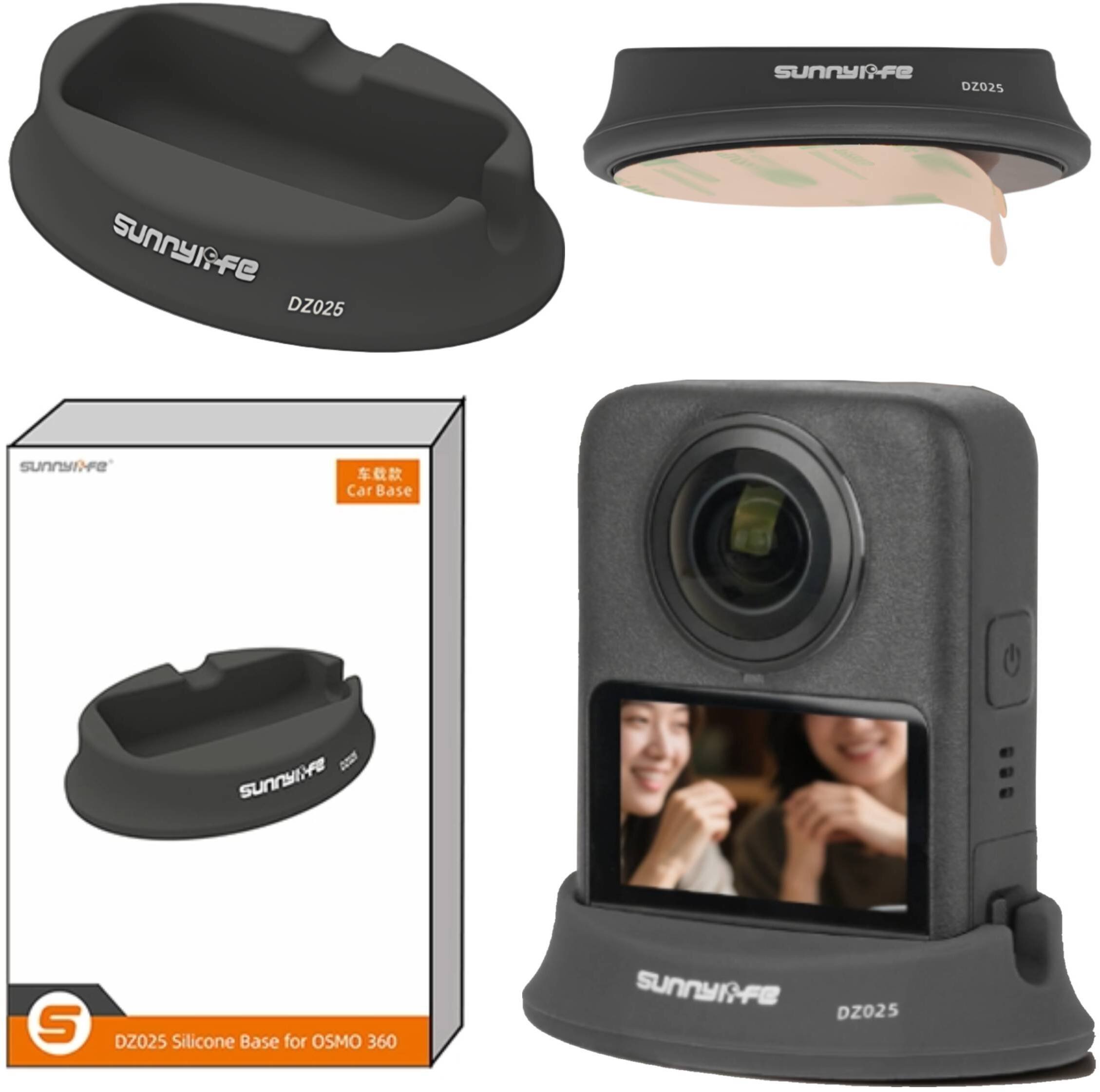 SILIKONOWA PODSTAWKA UCHWYT STOJAK DO DJI OSMO 360 Z TAŚMA KLEJĄCĄ - CZARNY