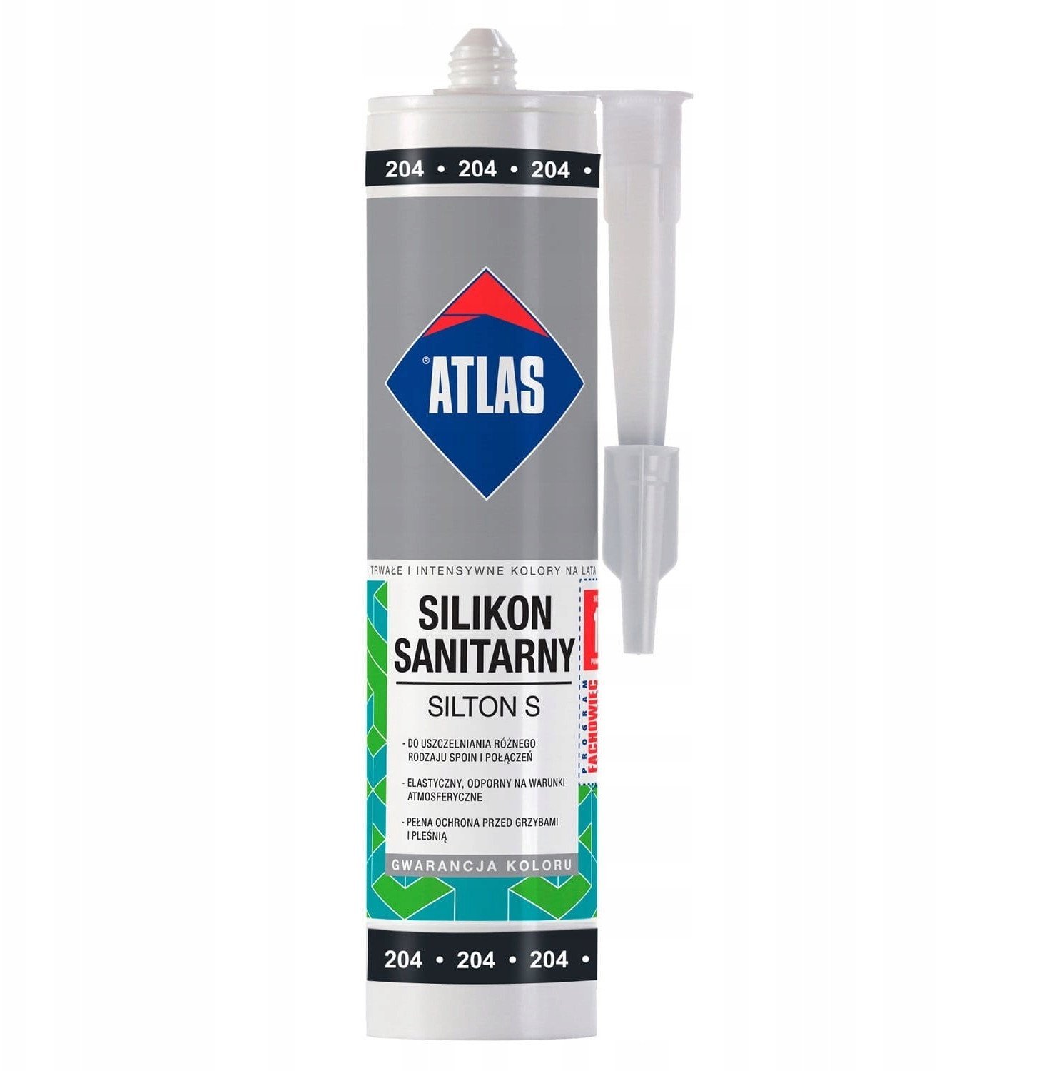 SILIKON SANITARNY SIL-S280-B/ATLAS SILTON S KARTUSZ 280 ml CZARNY