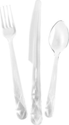 Sagaform Sztućce piknikowe dla 4 os., 12 el., przezroczysty akryl Outdoor Eating / Sagaform