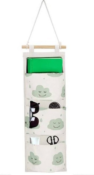 Springos Organizer do przechowywania zabawek pojemnik z trzema kieszeniami, wiszący UNIWERSALNY