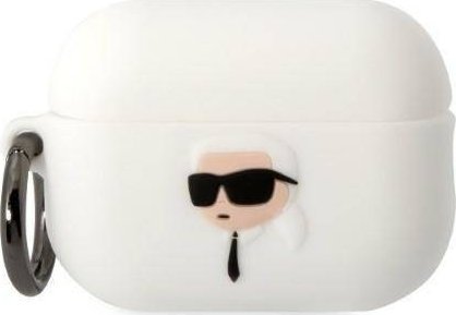 Karl Lagerfeld Etui Karl Lagerfeld KLAP2RUNIKH Apple AirPods Pro 2 cover biały/white Silicone Karl Head 3D