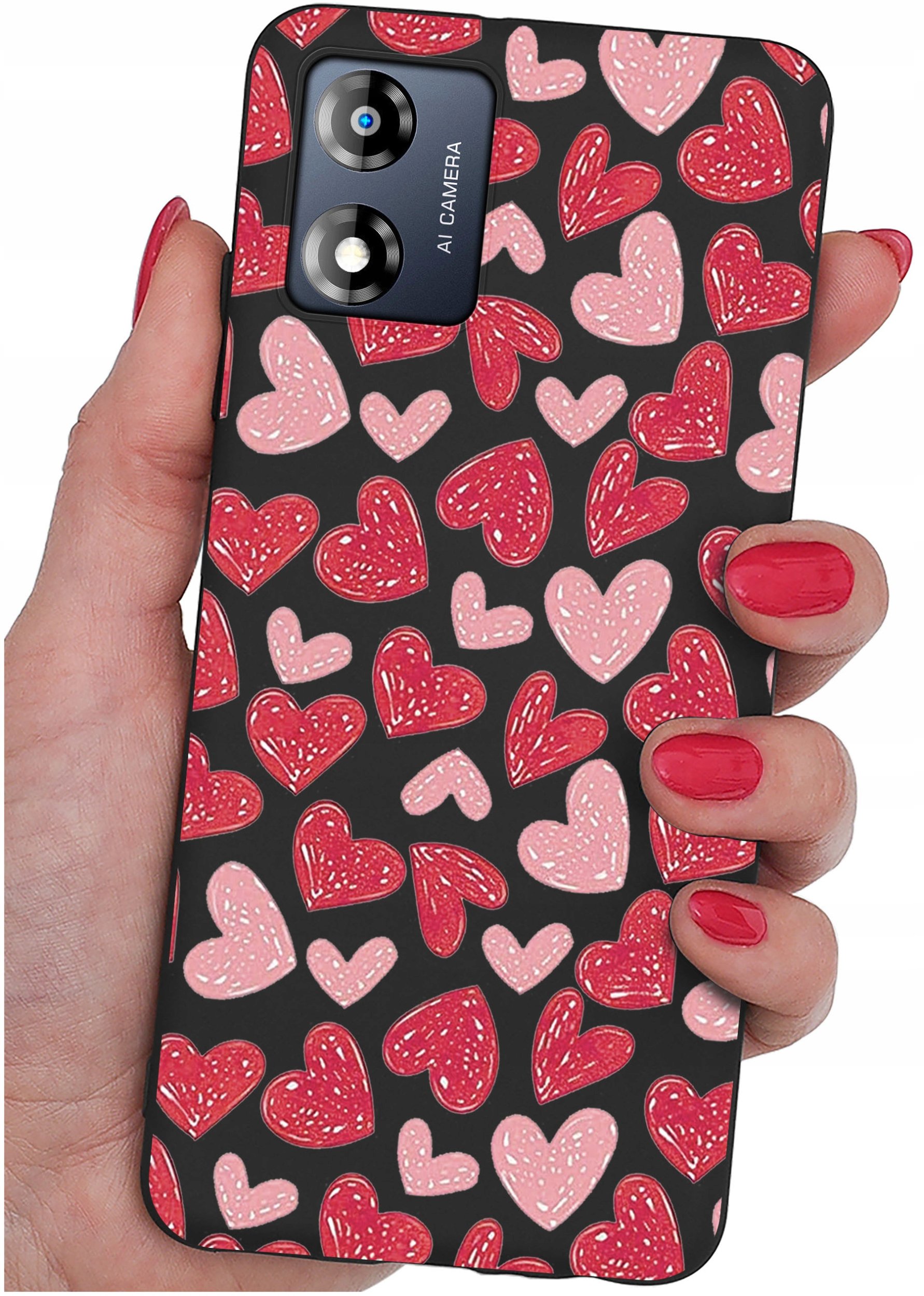 Etui do Motorola Moto E13 WZORY |SILIKONOWE MATT CASE + SZKŁO 9H