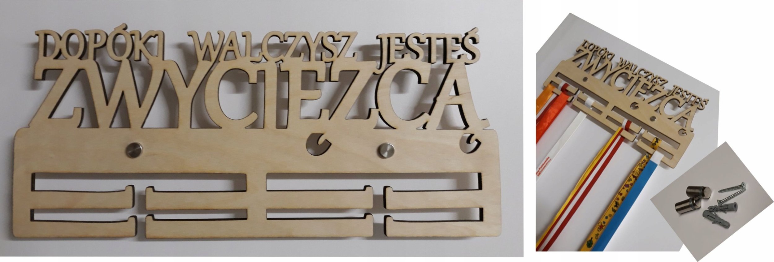 naSciane Wieszak na medale DREWNIANY DOPÓKI WALCZYSZ