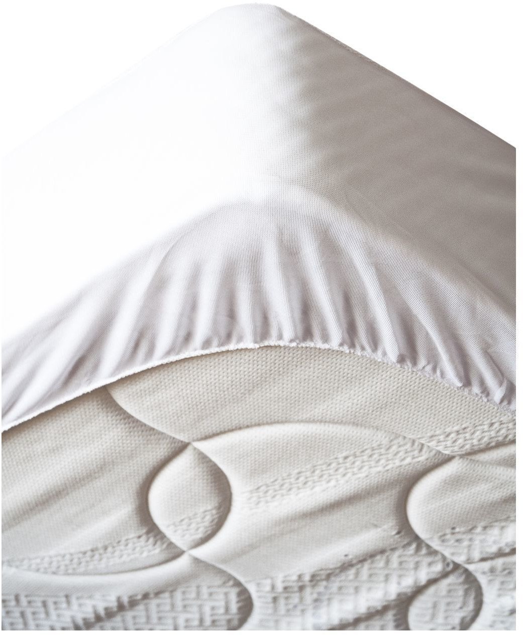 Mattress protector STOF, white, 180 x 200 cm, 20% cotton, 80% PES