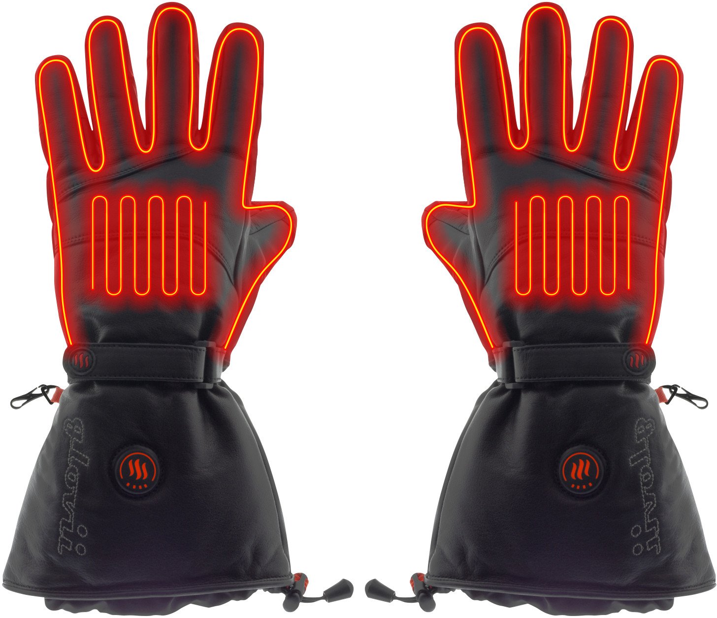 Glovii Ogrzewane, skórzane rękawiczki narciarskie, rozmiary: L (GS5L)