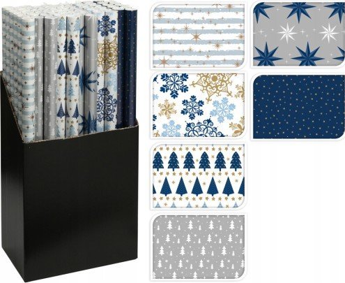 Koopman Papier świąteczny ozdobny do pakowania prezentów 200x70 cm 1szt