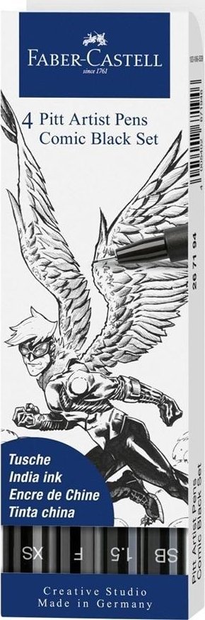 Zestaw pisaków do rysowania komiksów 4szt czarny