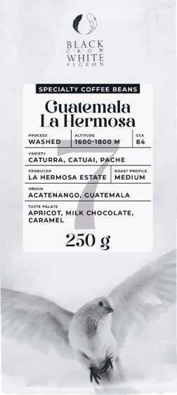 Kawa ziarnista Black Crow White Pigeon Guatemala La Hermosa 250 g