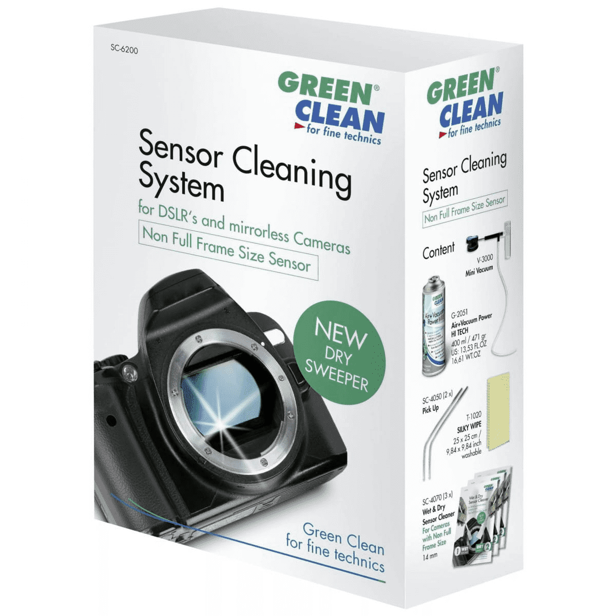Green Clean Zestaw czyszczący sprężone powietrze + ściereczka do aparatów i kamer (SC-6200)