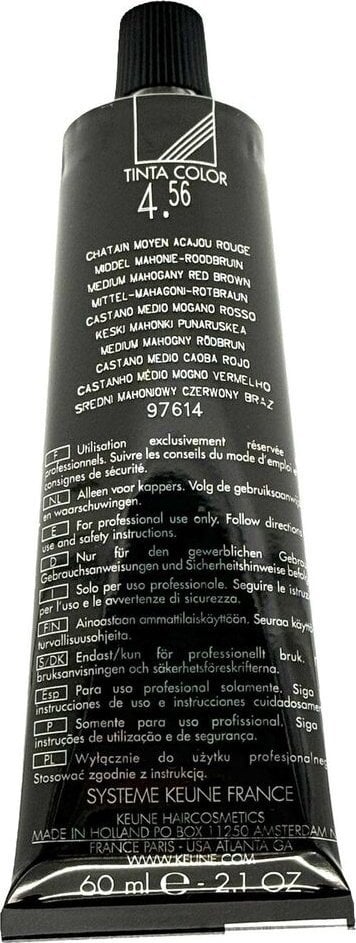 Keune Keune, Tinta Color, Permanent Hair Dye, 4.56 Medium Mahogany Red Brown, 60 ml For Women