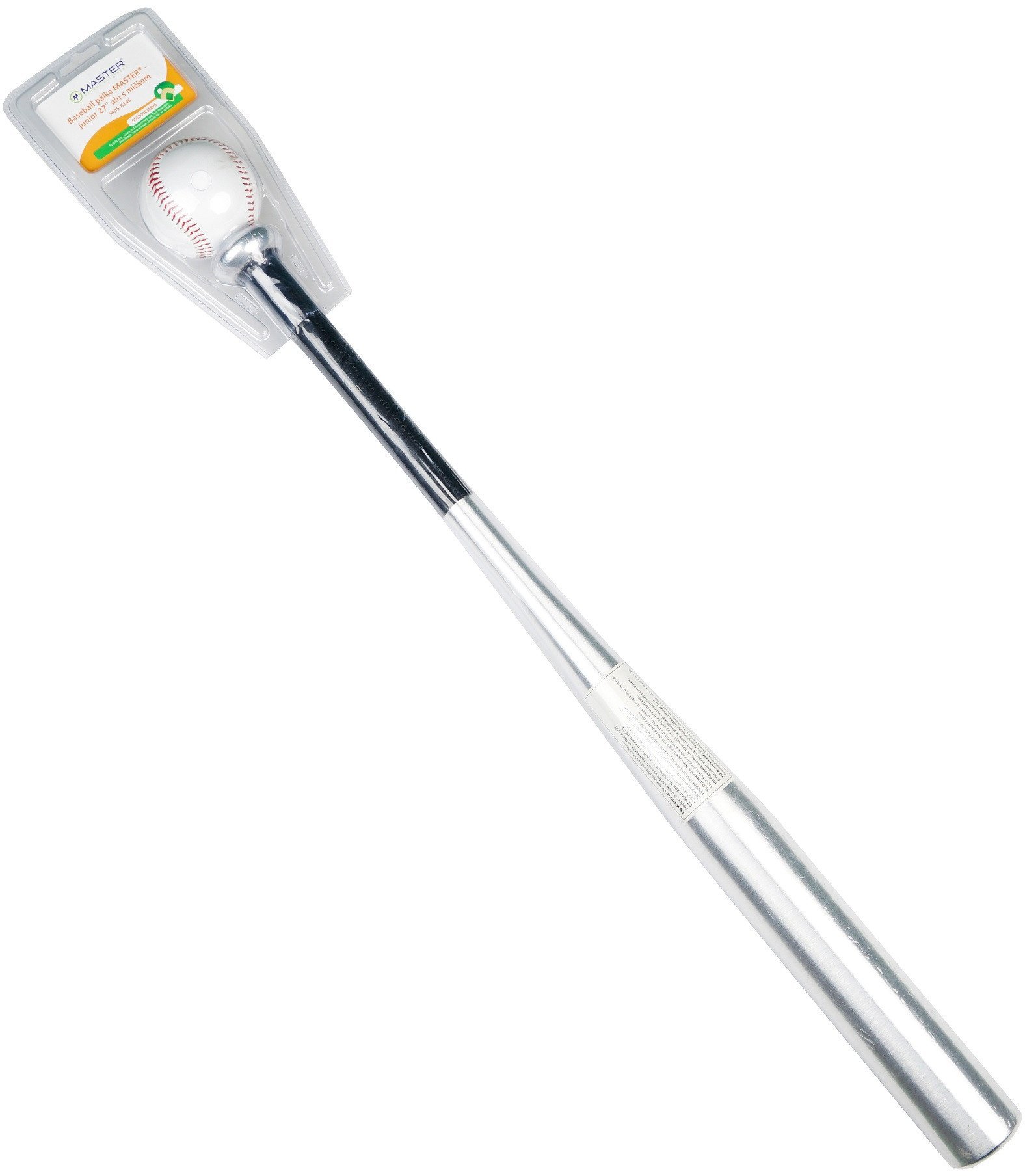 Zestaw Kij Bejsbolowy Baseballowy Soft z Piłką Aluminium MASTER Junior 27"