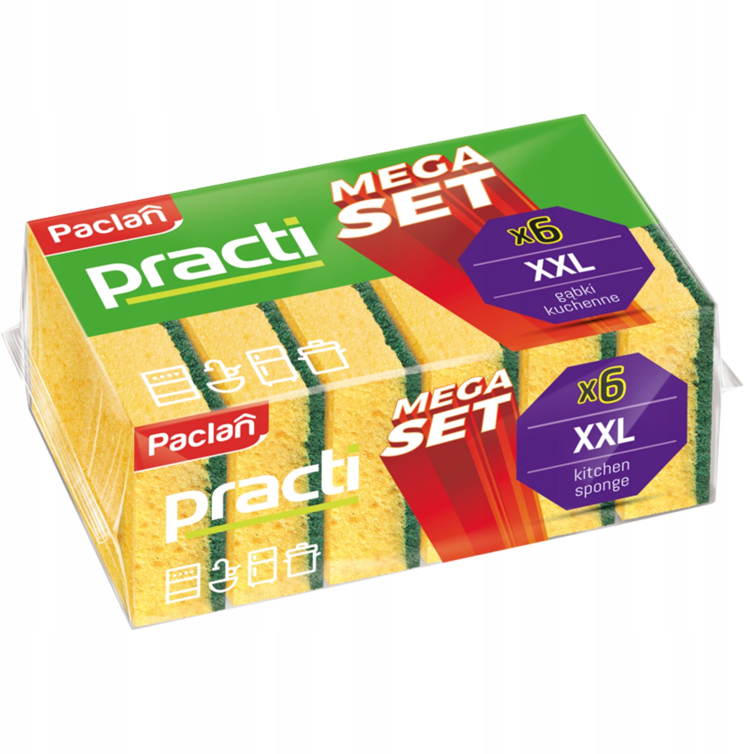 Paclan Gabki do naczyń Practi 6 szt XXL