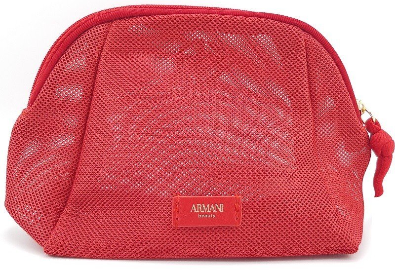 Kosmetyczka Armani Czerwona Prześwitna Mała