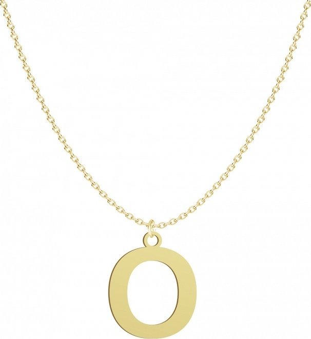 Radziszewska Jewellery Pozłacany naszyjnik litera O - DEDYKACJA GRATIS