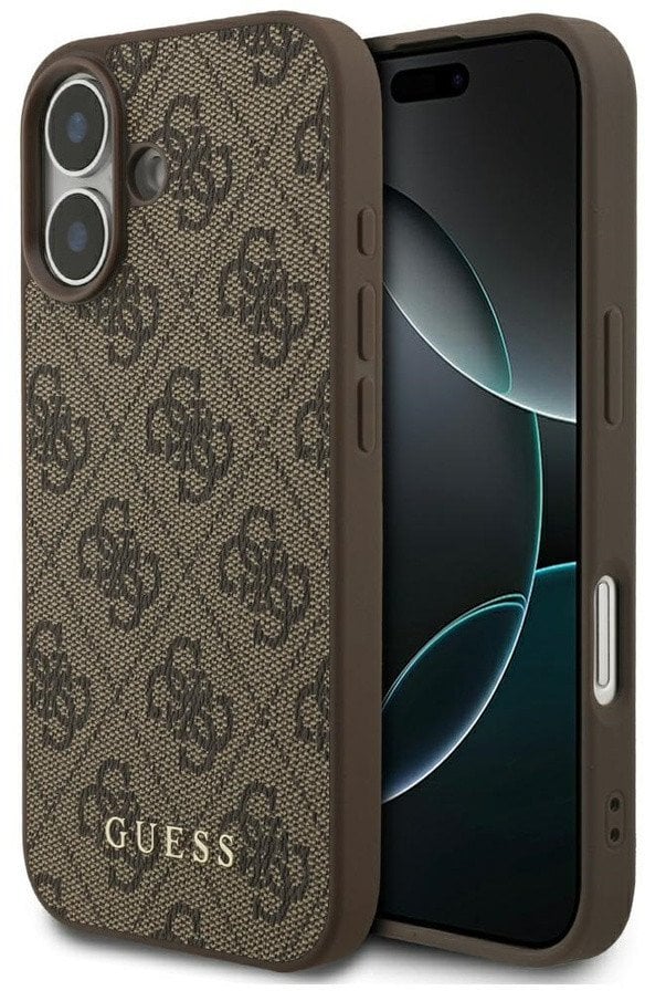 Guess 4G Classic Case for iPhone 17 Brown