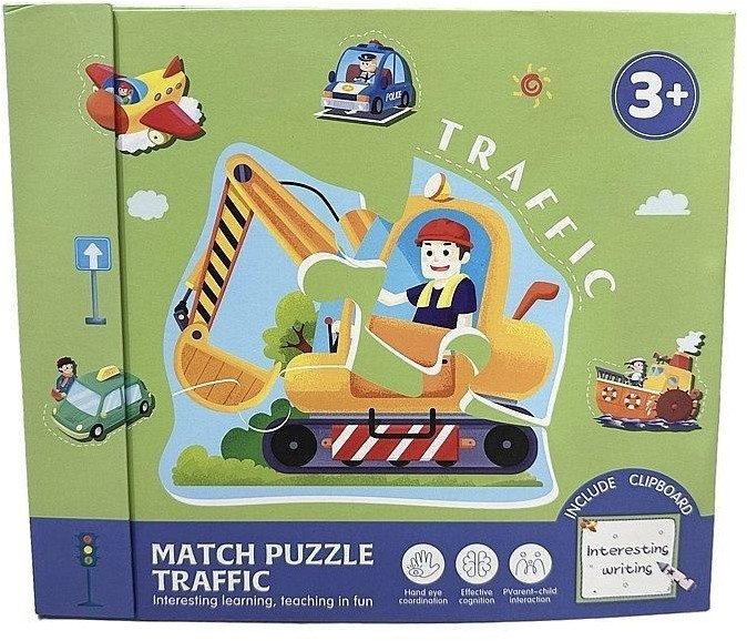 Puzzle i tablica suchościeralna z długopisem