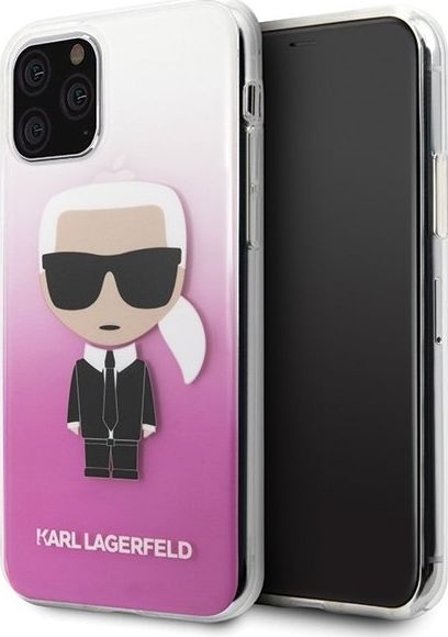 Karl Lagerfeld Karl Lagerfeld iPhone 11 Pro KLHCN58TRDFKPI różowy hard case Gradient Iconic Karl