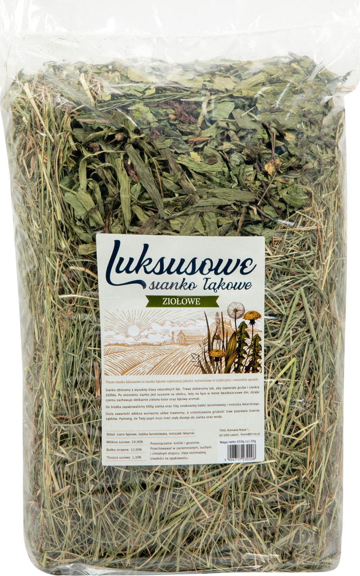 Tivo Sianko Luksusowe Ziołowe 650g dla Gryzoni