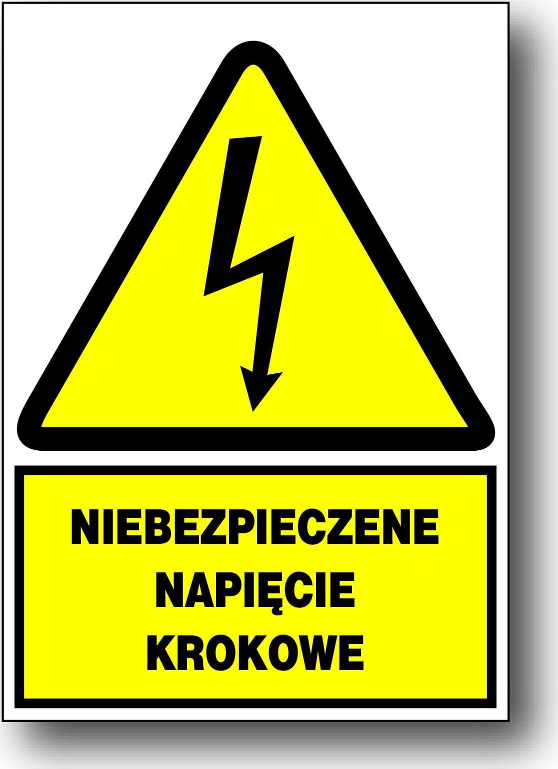 Mój dom Zeo/A-14 Znak 15X21 Niebezpieczne Napięcie Krokowe