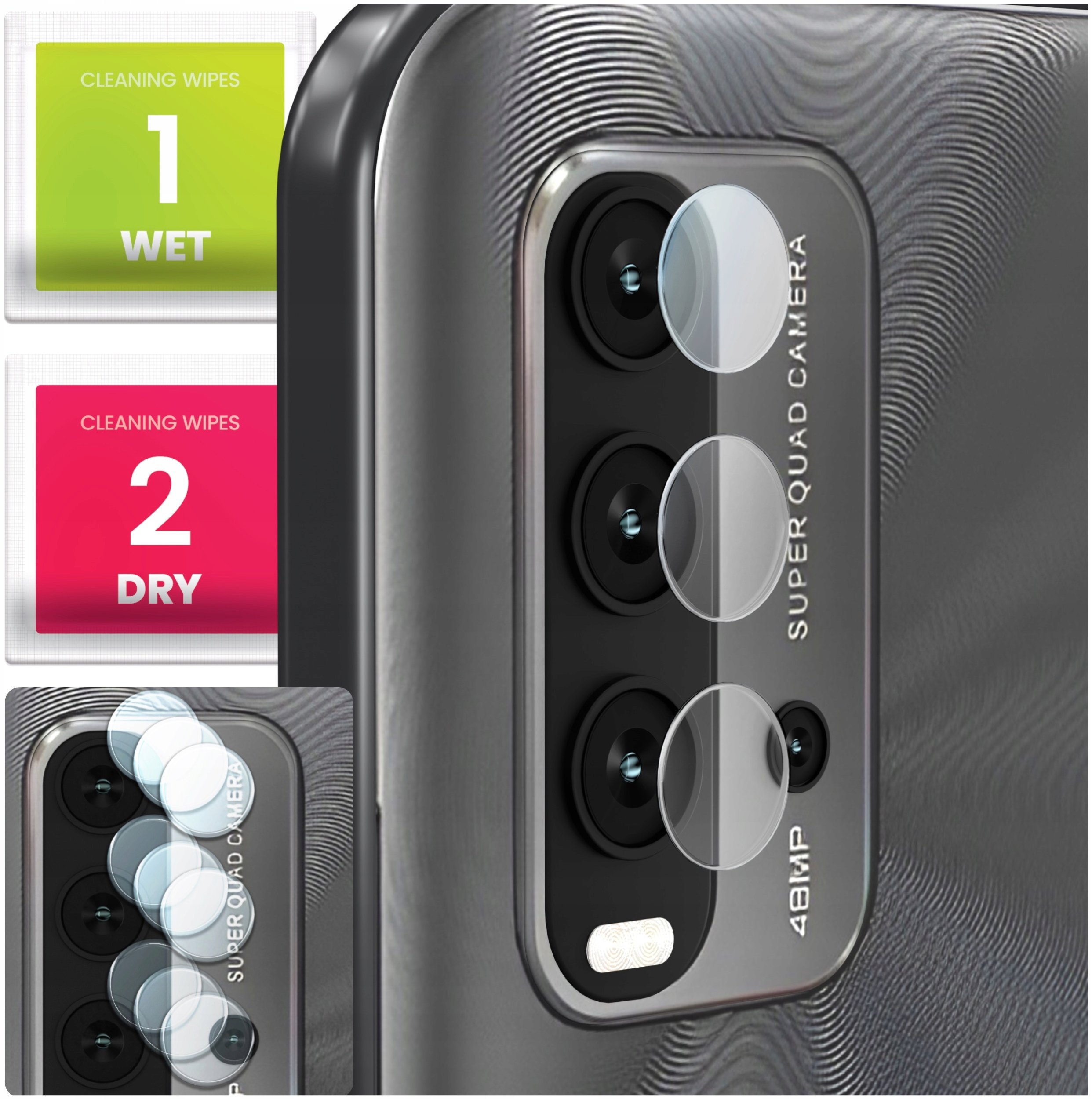 3-PAK Szkło Na Aparat Do Xiaomi Redmi 9T (Hartowane, Ochronne, Na Obiektyw)