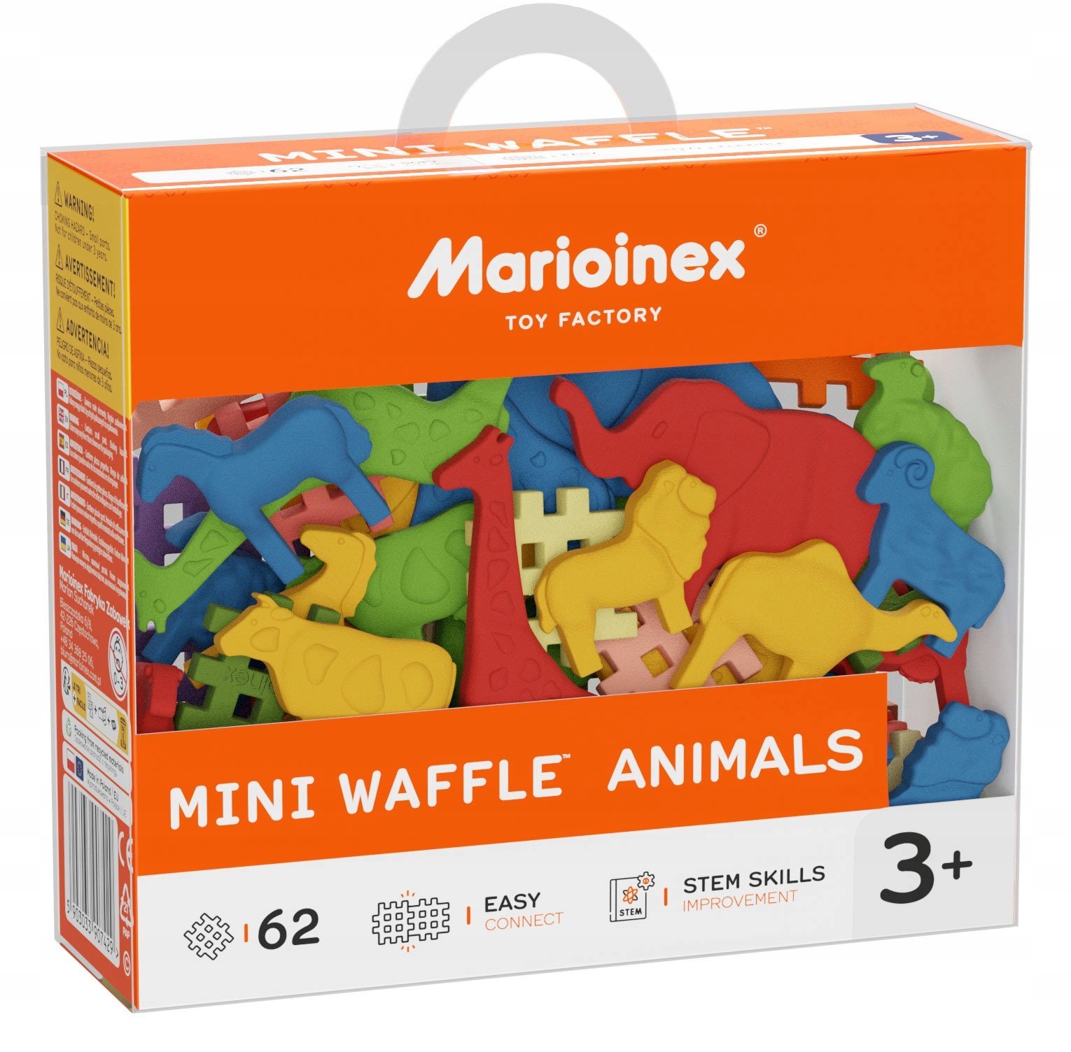 *****Klocki wafle mini Zwierzęta 62el 07429