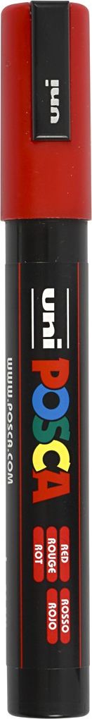 MARKER Z FARBĄ PLAKATOWĄ UNI PC-5M POSCA, CZERWONY