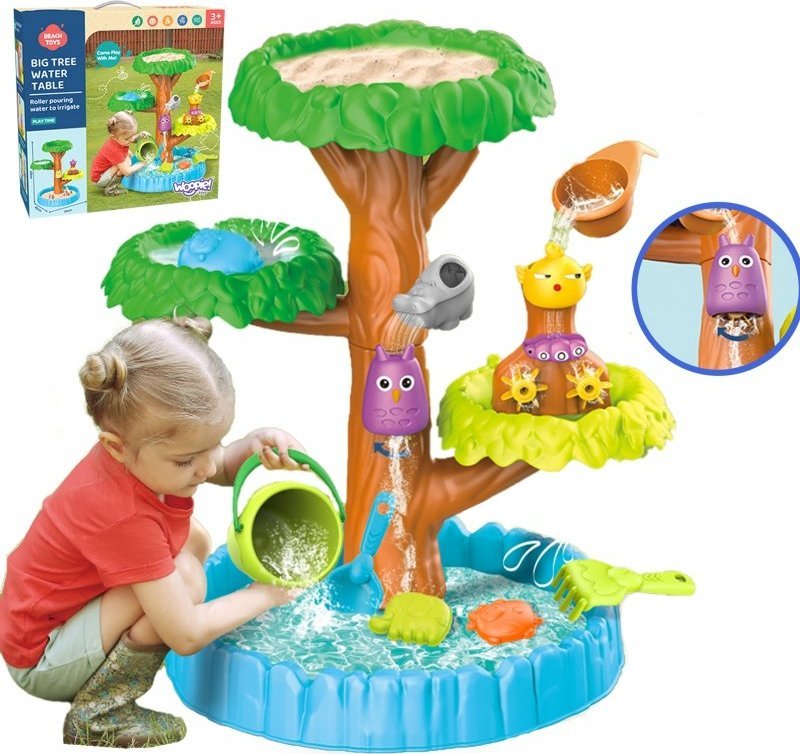 Woopie Woopie Stolik Wodny 2W1 Piaskownica Wesołe Drzewko 8 Akc.