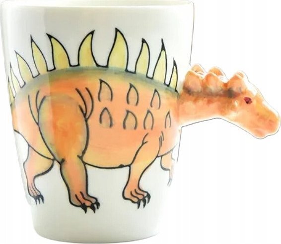 Kubek Ceramiczny Do Kawy Herbaty 3D Prezent Zwierzaki Ankylozaur Dinozaur