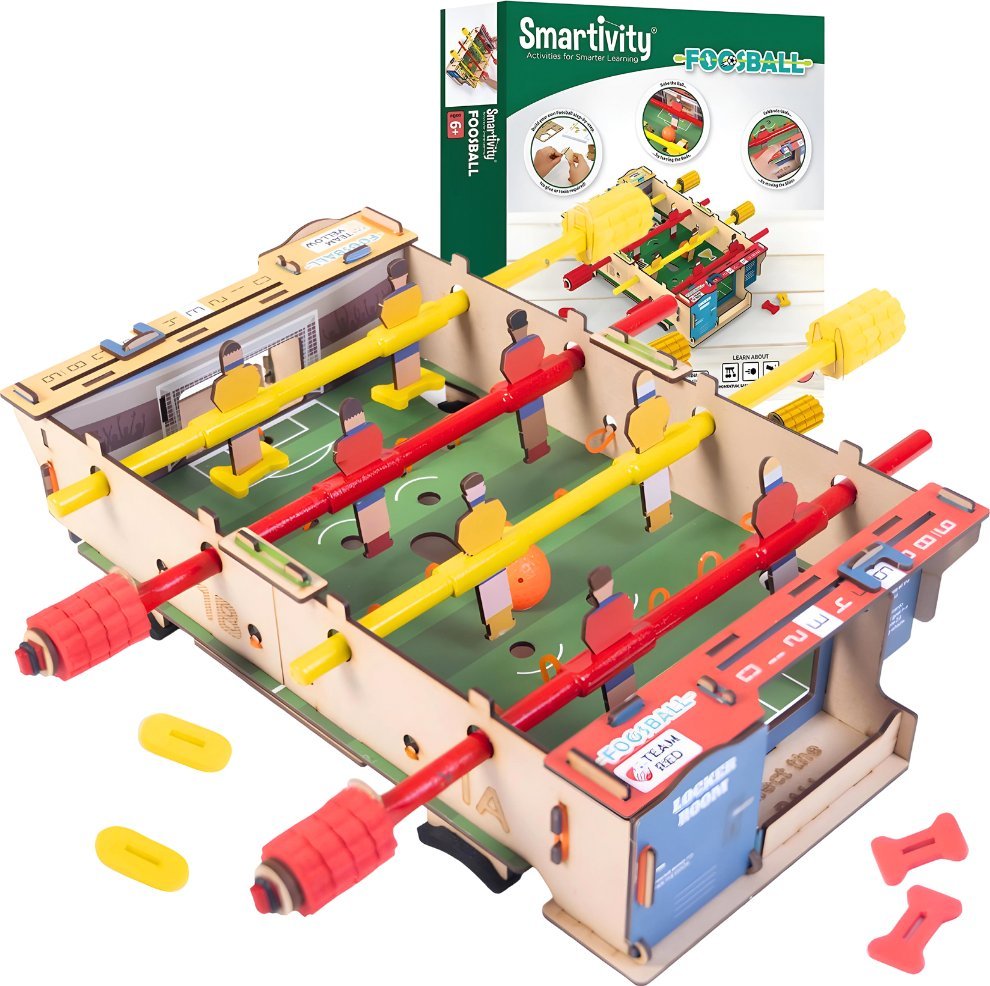 UGEARS Smartivity Drewniane Mechaniczne Puzzle 3D - Piłkarzyki